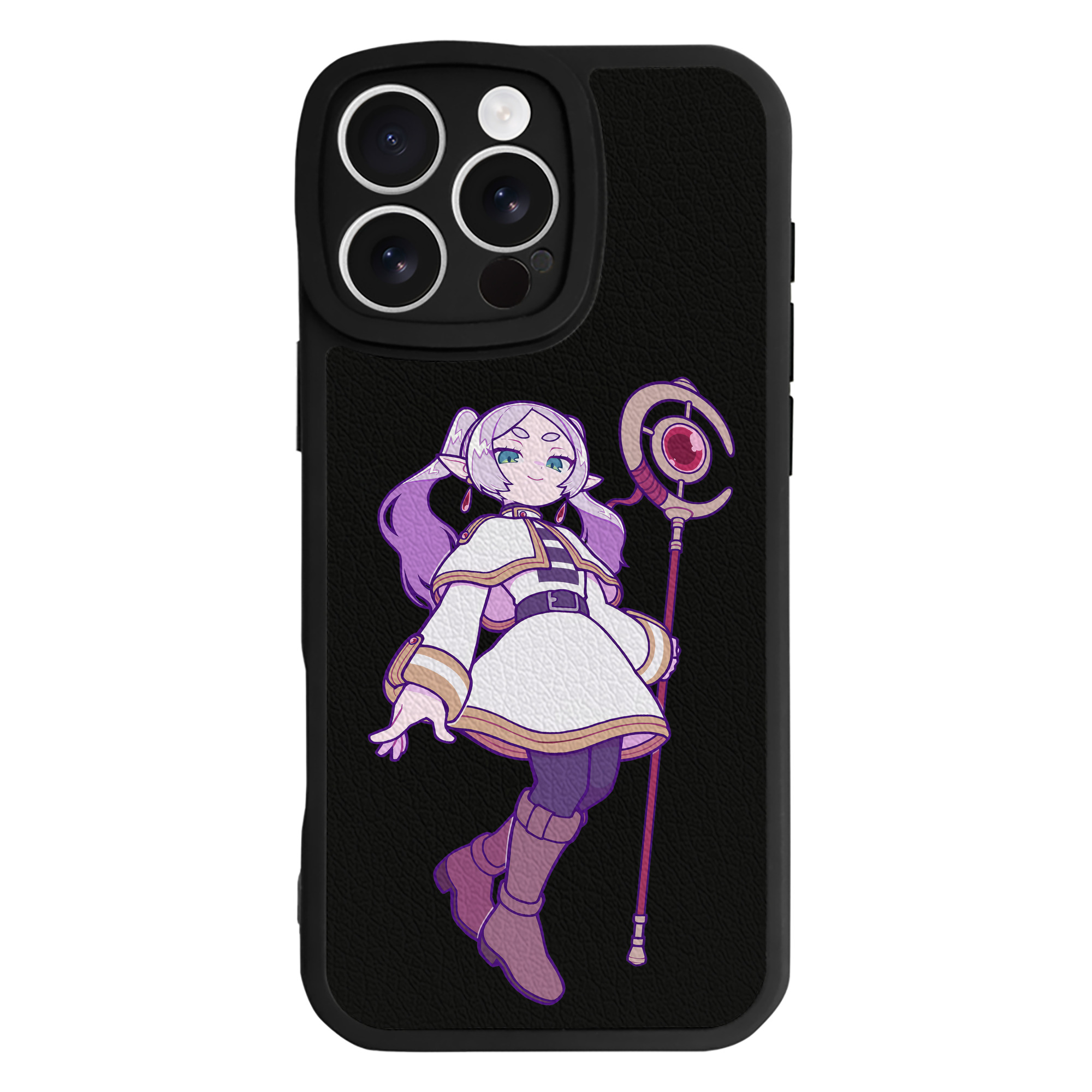 （画像用） 葬送のフリーレン Frieren 【iPhone 16シリーズ対応】シリコンスマホケース（レザー調） 材質：シリコン